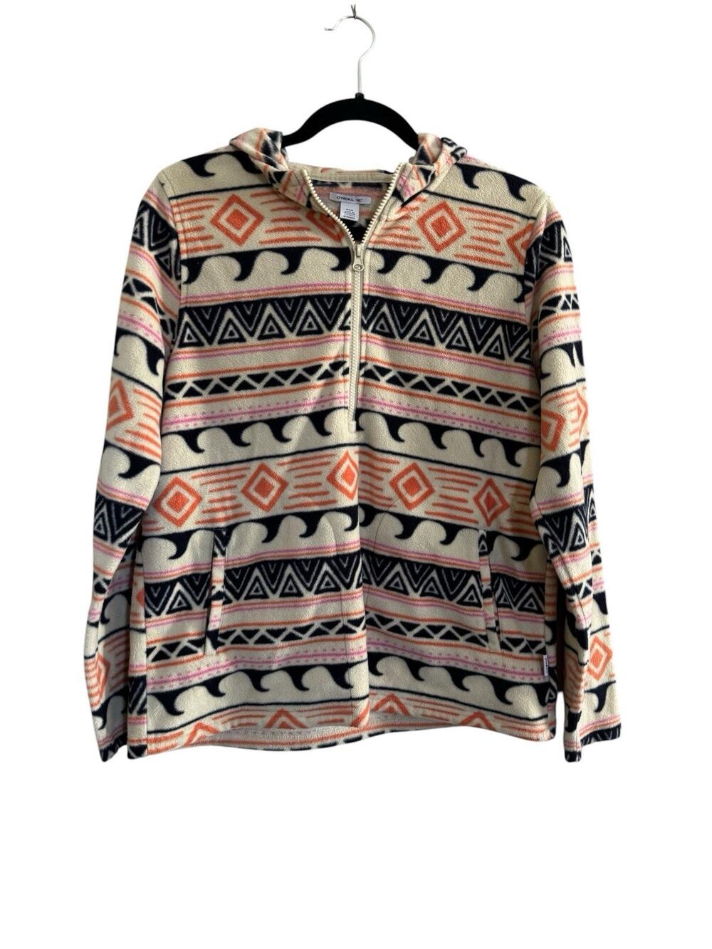 O’Neill Womens Small Half Zip Fleece Pullover Aztec Southwest Lightweight #7404